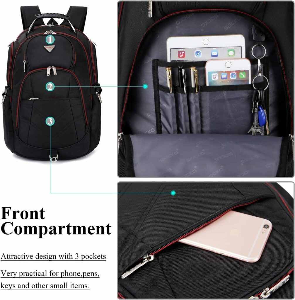 SOCKO Laptop Backpack Water Resistant Travel Backpack - My CMS