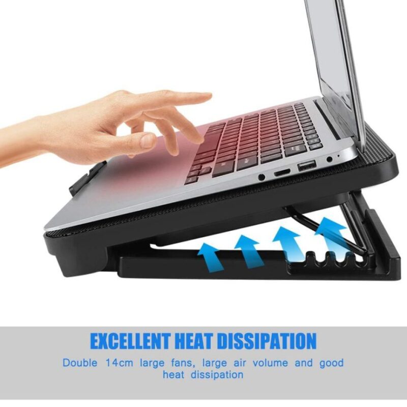 N99 F1 USB Single Fan Hollow Carved Design Heat Dissipation Laptop Cooling Pad - Image 3