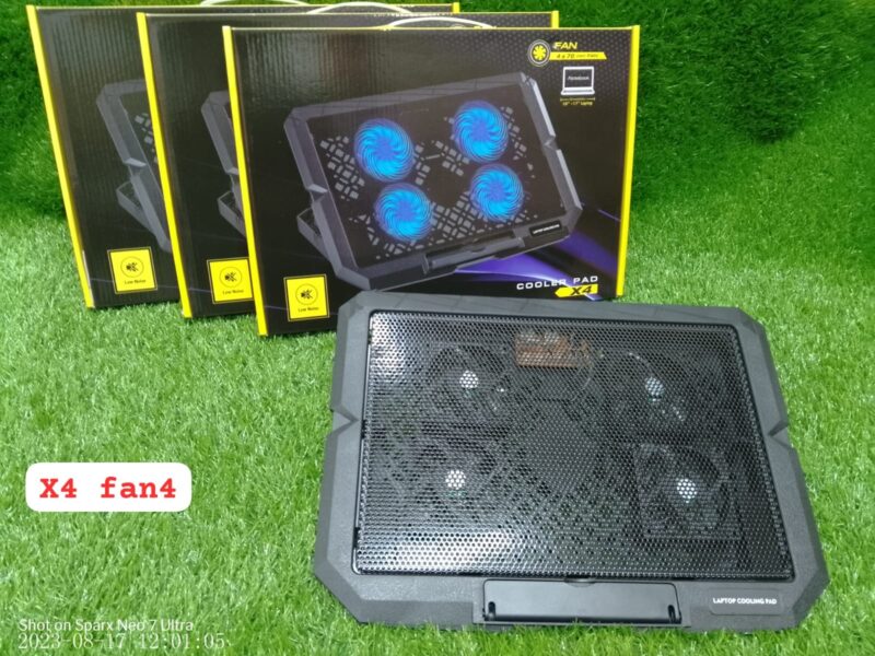 X4 Cooling Pad for Laptop up to 15″ with 4 Fans - Image 7