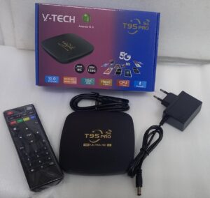 V-Tech T95 Pro Smart TV Box 2.4G WIFI 4K Set Top Box Android 12 Amlogic 8GB/128GB With Bluetooth