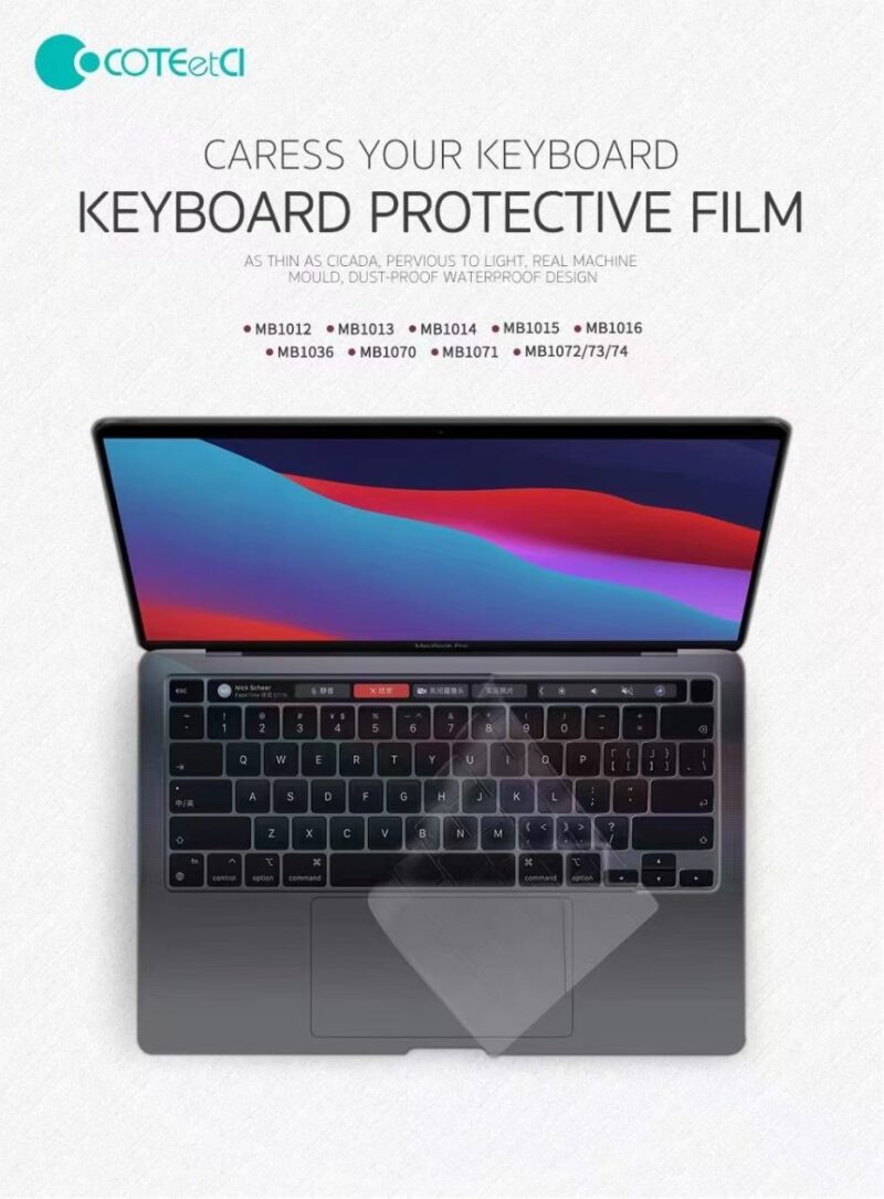 Coteci Transparent Keyboard Cover Air 13″ 2020 A2179/A2337 - Image 3