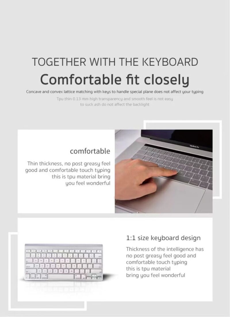 Coteci Transparent Keyboard Cover Air 13″ 2020 A2179/A2337 - Image 2